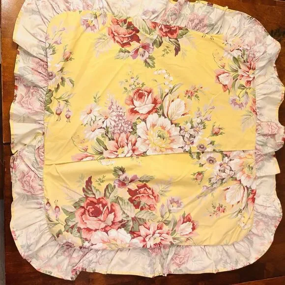 Vintage Ralph Lauren Home Sophie Brooke Twin Fitted Sheet Bed Skirt 2 Shams